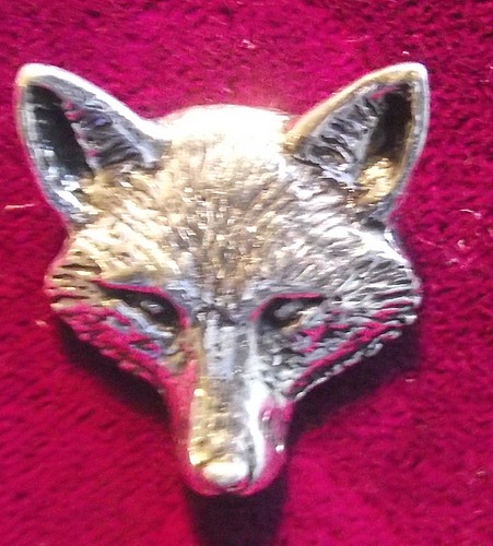 New pewter fox - fox, head